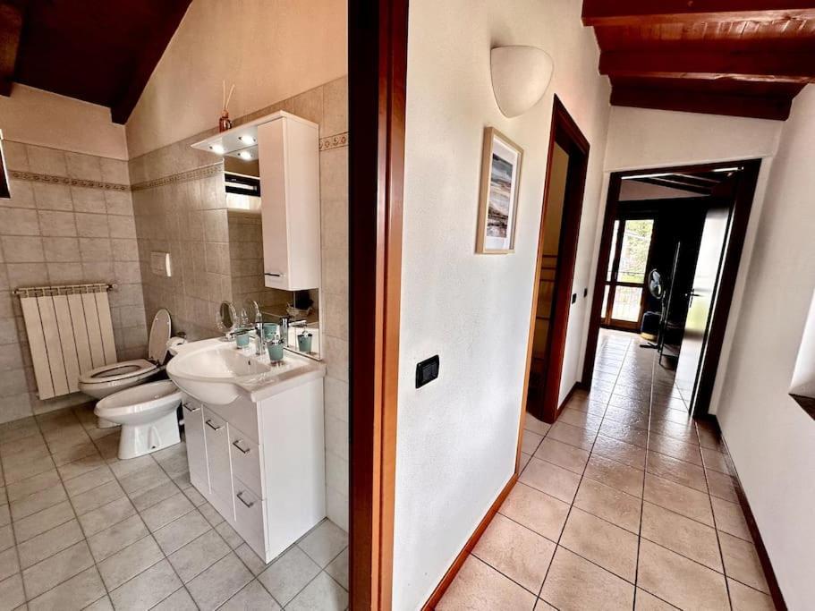 3Br Villetta Con Panoramica Sul Lago Nesso Buitenkant foto