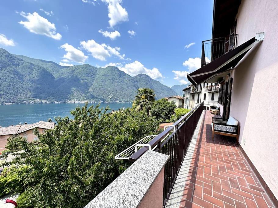 3Br Villetta Con Panoramica Sul Lago Nesso Buitenkant foto